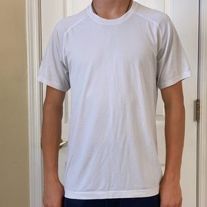 White Lululemon Athletic Wear T-Shirt